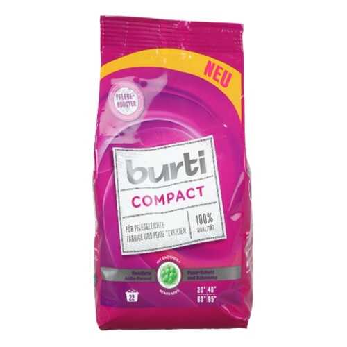 Порошок для стирки Burti compact концентрированный, для цветного и тонкого белья в Аквафор