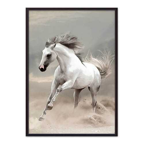 Постер в рамке Резвая лошадь 50х70 см в Аквафор
