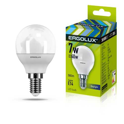 Лампа светодиодная ERGOLUX 12142 LED-G45-7W-E14-3K в Аквафор