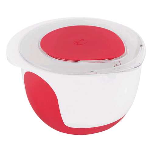 Миска для смешивания Emsa Mix&Bake, с крышкой, цвет: белый, красный, 2 л, 3100508018 в Аквафор