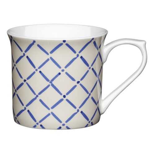 Кружка Kitchen Craft Blue Crosshatch, 0,3л, KCMFLT11 в Аквафор