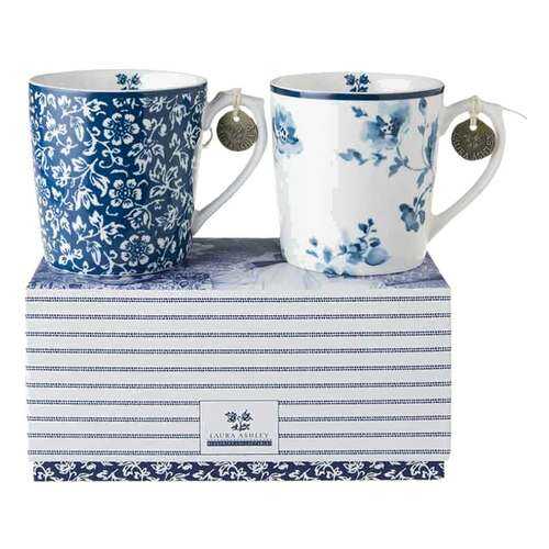 Набор из 2х кружек Laura Ashley Blueprint 350мл в подарочной упаковке в Аквафор